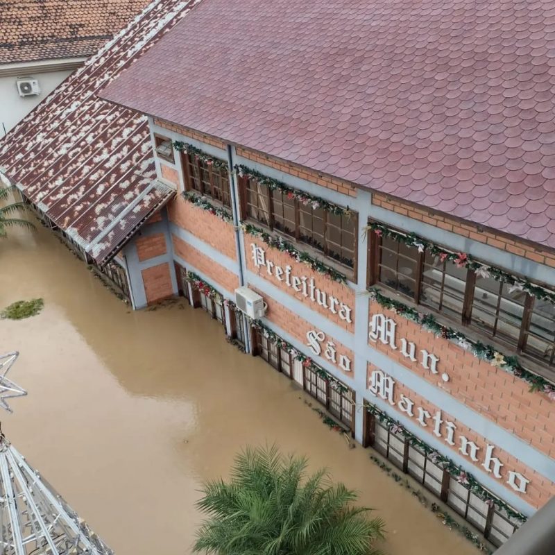 Cidade ficou sem energia el&eacute;trica e rede telef&ocirc;nica nessa quinta-feira (1&ordm;) ap&oacute;s fortes chuvas – Foto: PSM/Divulga&ccedil;&atilde;o/ND