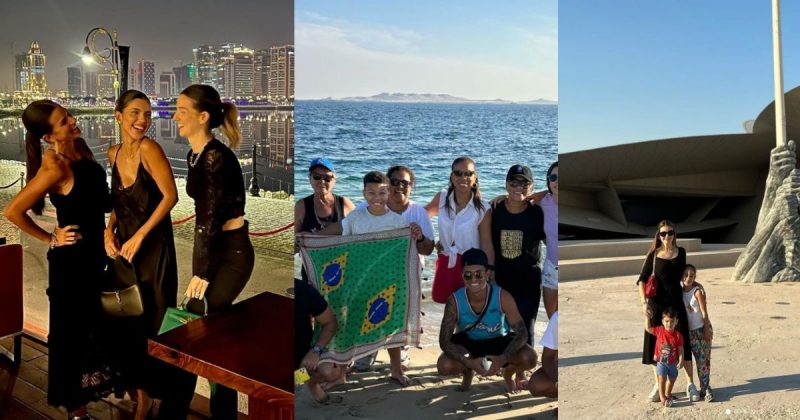 Mulheres dos jogadores da seleção brasileira aproveitam o Catar