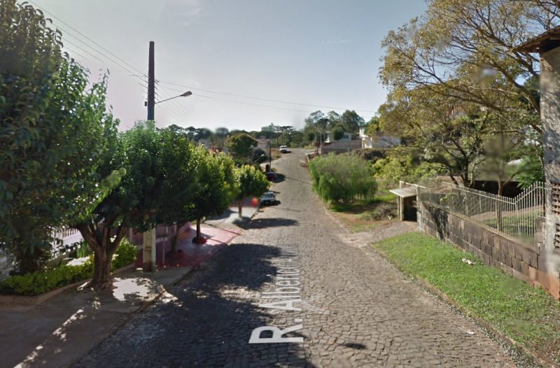 A mulher e a fam&iacute;lia foram amea&ccedil;adas de morte pelo homem em S&atilde;o Miguel do Oeste. &mdash; Foto: Google Maps/Reprodu&ccedil;&atilde;o/ND