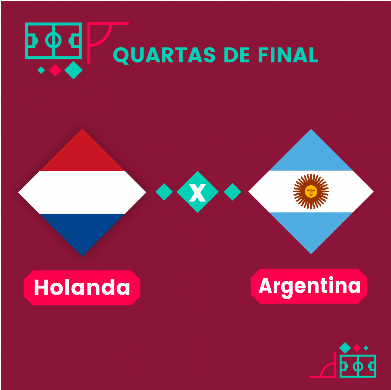 Horário do jogo da Argentina hoje x Holanda nas quartas; transmissão da  Copa do Mundo