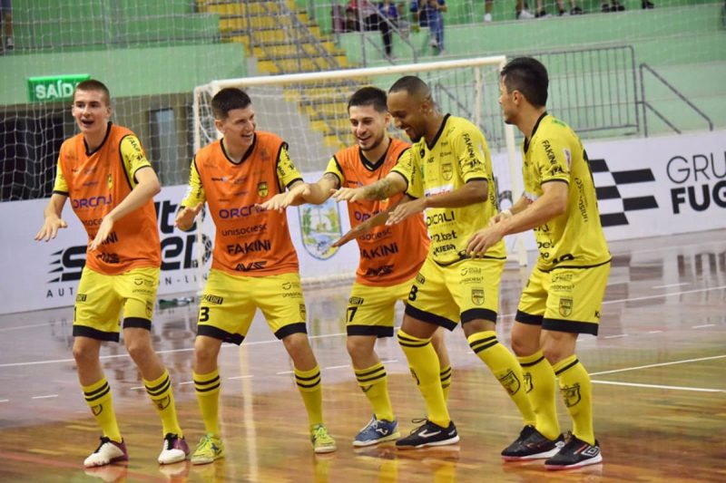 Jaragu&aacute; Futsal venceu novamente e est&aacute; na final do Catarinense – Foto: Paulinho Sauer/Divulga&ccedil;&atilde;o