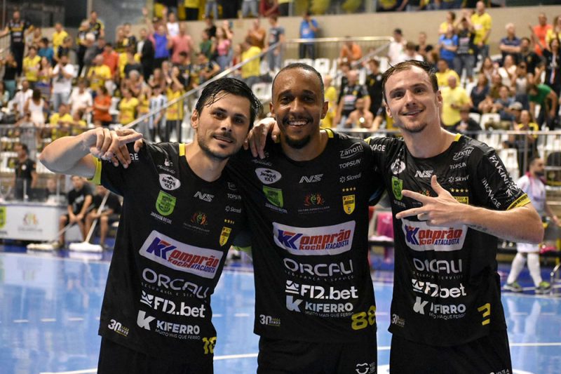 Jaragu&aacute; Futsal garantiu classifica&ccedil;&atilde;o para a semifinal do Catarinense – Foto: Paulinho Sauer/Divulga&ccedil;&atilde;o