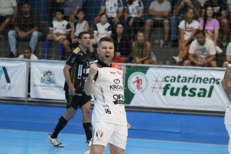 JEC Futsal venceu o S&atilde;o Francisco por 4×1 – Foto: Juliano Schmidt/JEC Futsal/Divulga&ccedil;&atilde;o