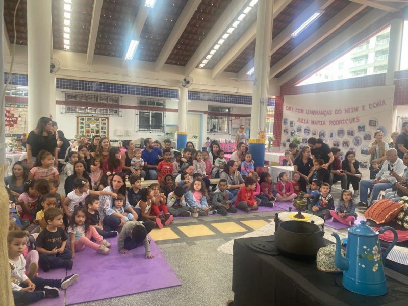 A&ccedil;&atilde;o em creche de Florian&oacute;polis, homenageia guerreira J&uacute;lia Maria Rodrigues e emociona familiares – Foto: PMF/Divulga&ccedil;&atilde;o/ND