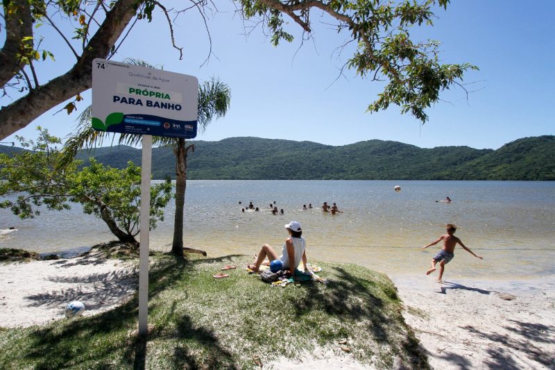 Lagoa do Peri &eacute; o ponto 74 de an&aacute;lise e, mais uma vez, pr&oacute;pria para banho – Foto: Leo Munhoz/ND