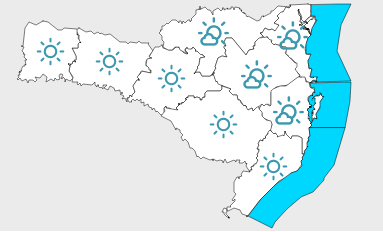 Quarta-feira (14) tem m&aacute;ximas de 33&deg;C em regi&otilde;es de SC – Foto: DCSC/Divulga&ccedil;&atilde;o/ND