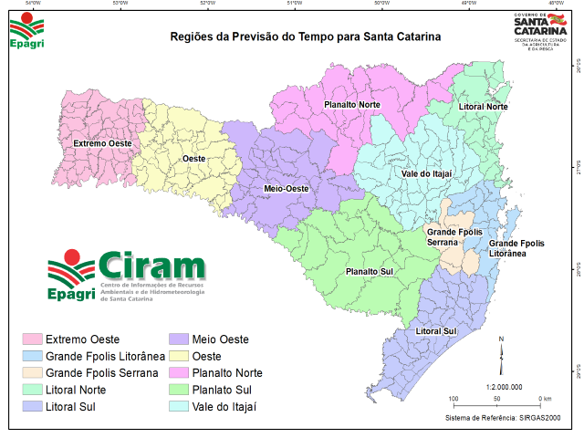 Segundo a Epagri/Ciram as temperaturas seguem em elevação no Litoral catarinense, e amena nas demais regiões devido à presença de nebulosidade. – Foto: Epagri/Ciram/ND/Divulgação