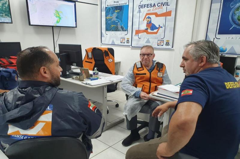 Munic&iacute;pio implanta gabinete de crise para atender ocorr&ecirc;ncias em Itaja&iacute; – Foto: Marcos Porto/Prefeitura de Itajaí/Reprodu&ccedil;&atilde;o/ND