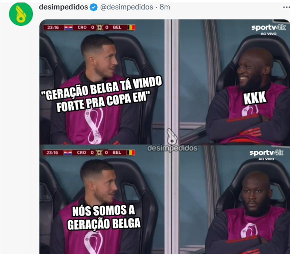 Cancela a Copa: só nos resta ver os memes do jogo Brasil X Bélgica…