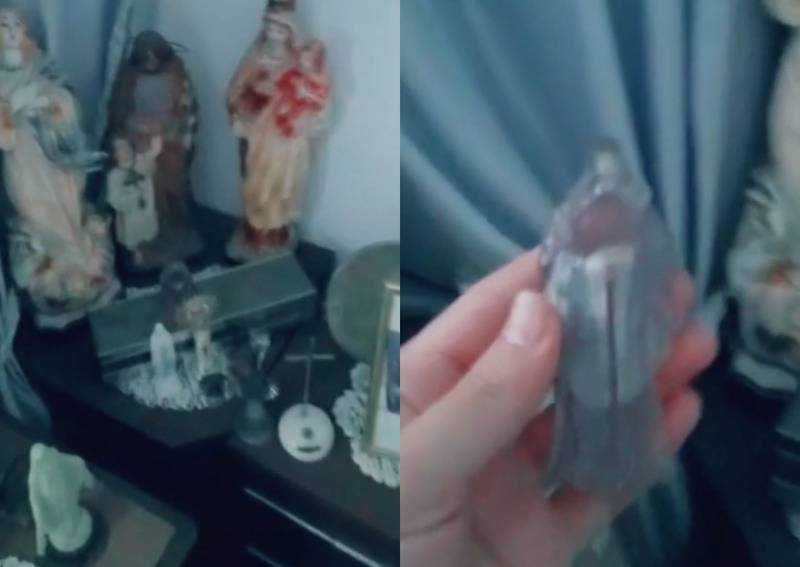 Mulher guardava vil&atilde;o de Star Wars em templo religioso – Foto: @dakkaratv/Reprodu&ccedil;&atilde;o/ND