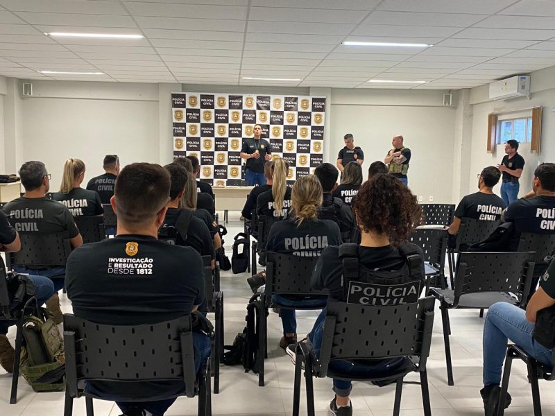 Participam da a&ccedil;&atilde;o 36 policiais civis – Foto: Pol&iacute;cia Civil/Divulga&ccedil;&atilde;o/ND