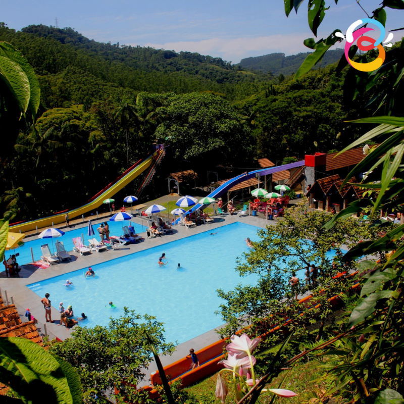 Parque Aqu&aacute;tico Cascata Berlin, em Gaspar – Foto: Parque Aqu&aacute;tico Cascata Berlin/Divulga&ccedil;&atilde;o