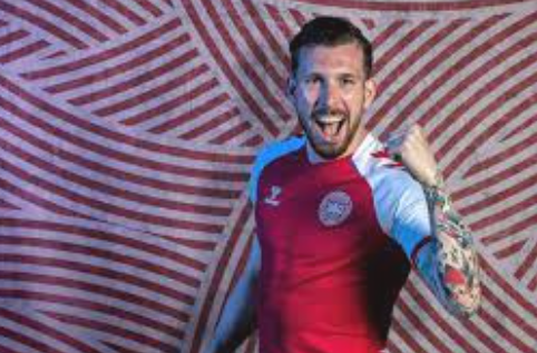 Pierre-Emile Hojberg n&atilde;o vibrou assim na Copa – Foto: Fifa