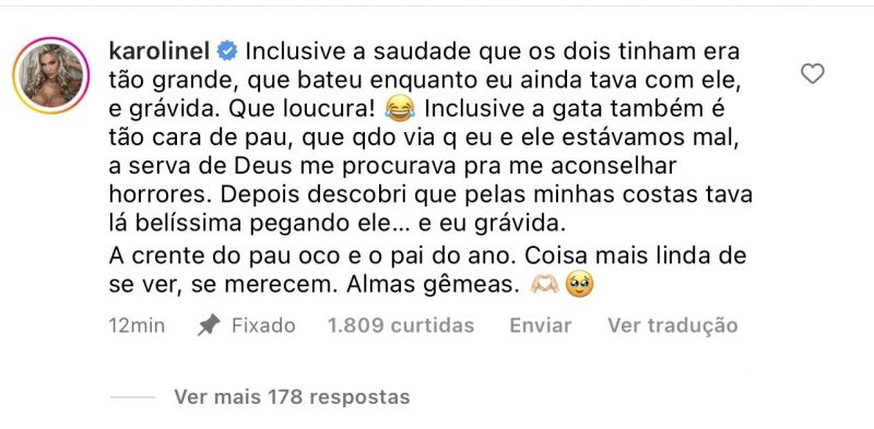 Veja a postagem feita por Karoline Lima – Foto: Reprodu&ccedil;&atilde;o/Internet/ND