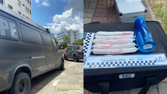 O jovem teria agido em defesa da m&atilde;e e denunciou um arsenal do pr&oacute;prio pai. &mdash; Foto: Felipe Kreusch/ND