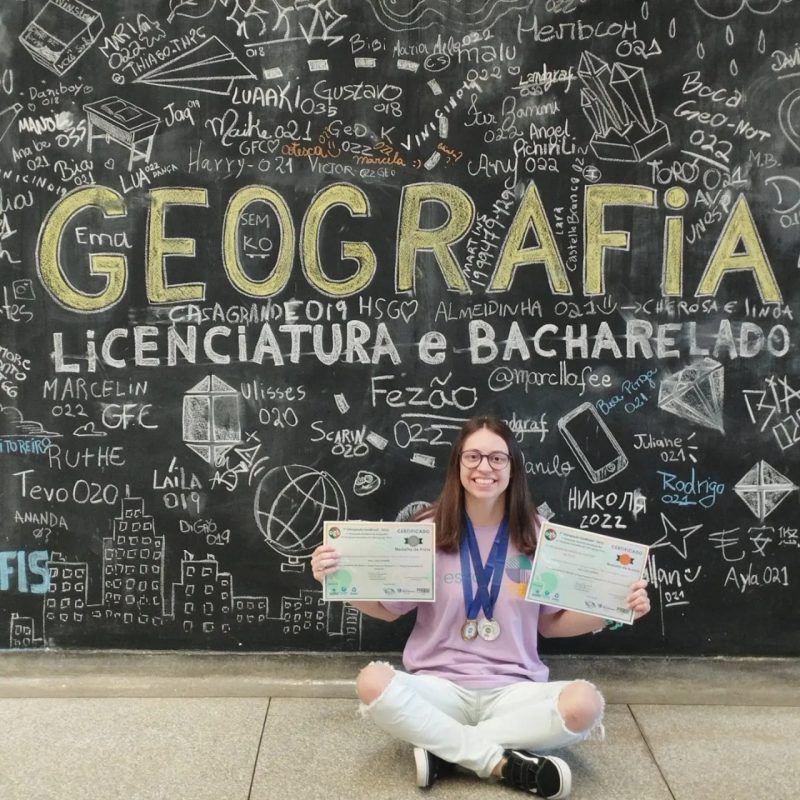 A aluna premiada concorre a uma vaga em etapa internacional – Foto: Reprodu&ccedil;&atilde;o/ND