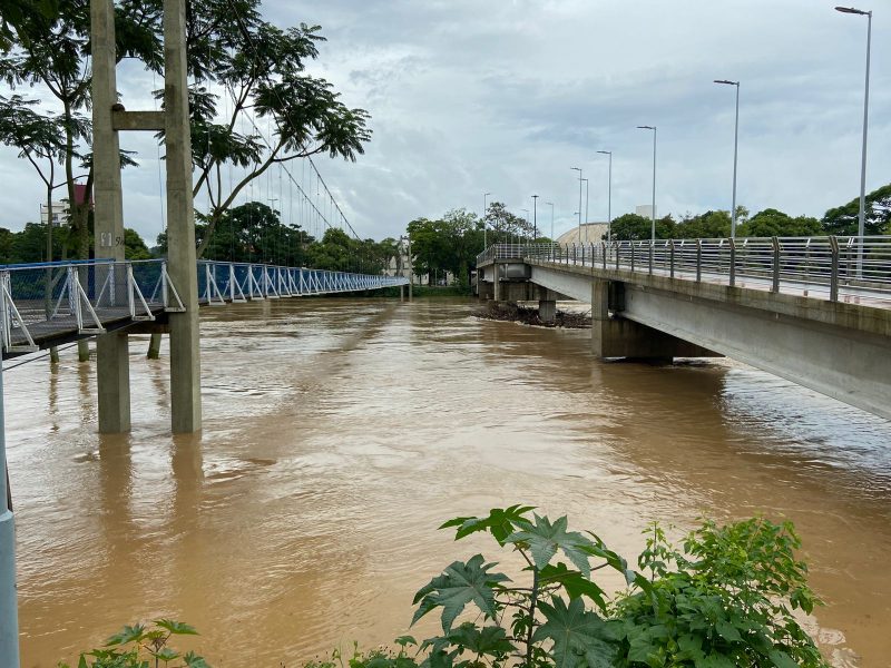 Nível do Rio Tubarão preocupa as autoridades &#8211; Foto: Pedro Garcia/NDTV