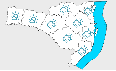 S&aacute;bado (17) ter&aacute; chuva durante a tarde em grande parte de SC – Foto: DCSC/Divulga&ccedil;&atilde;o/ND
