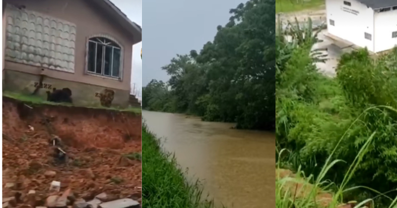 S&atilde;o Jos&eacute; sofre com as chuvas nesta ter&ccedil;a-feira (20) – Foto: Montagem/ND