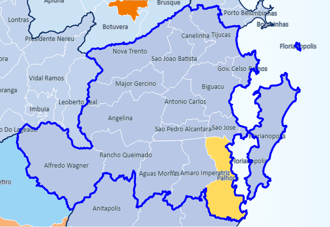 Situa&ccedil;&atilde;o pr&oacute;xima das 12h na Grande Florian&oacute;polis – Foto: Informa CELESC/Reprodu&ccedil;&atilde;o/ND