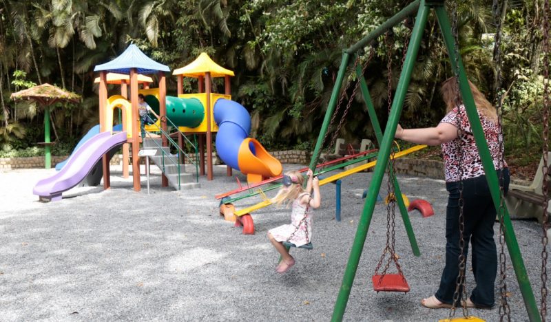 Parque ganhou um novo playground e brita nova – Foto: Secom/Prefeitura de Joinville/Divulga&ccedil;&atilde;o/ND