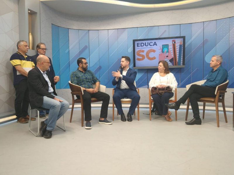 O secret&aacute;rio de Educa&ccedil;&atilde;o, Vitor Balthazar, acredita que o Educa SC colocou a educa&ccedil;&atilde;o catarinense em outra prateleira – Foto: N&iacute;colas Hor&aacute;cio/ND