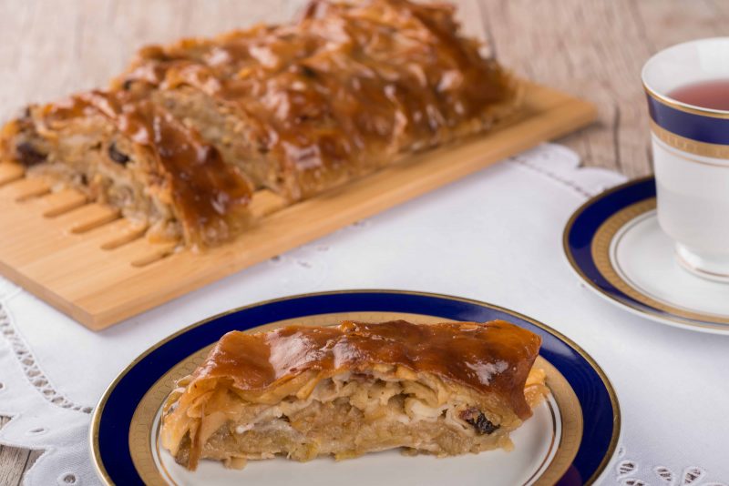 Strudel no Cafehaus Gl&oacute;ria, em Blumenau – Foto: Cafehaus Gl&oacute;ria/Divulga&ccedil;&atilde;o