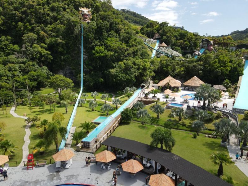 Toboágua Vertigem no Parque Salto das Águas, em Alfredo Wagner