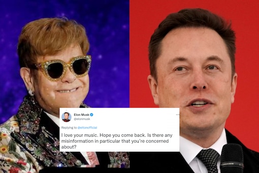 Elon Musk questionou Elton John no Twitter, mas citou no v&aacute;cuo – Foto: Reprodu&ccedil;&atilde;o