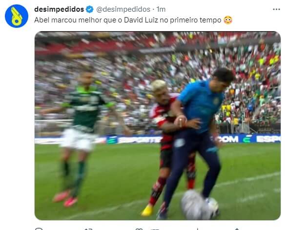 Abel Ferreira impediu cobran&ccedil;a r&aacute;pida de Arrascaeta – Foto: Reprodu&ccedil;&atilde;o