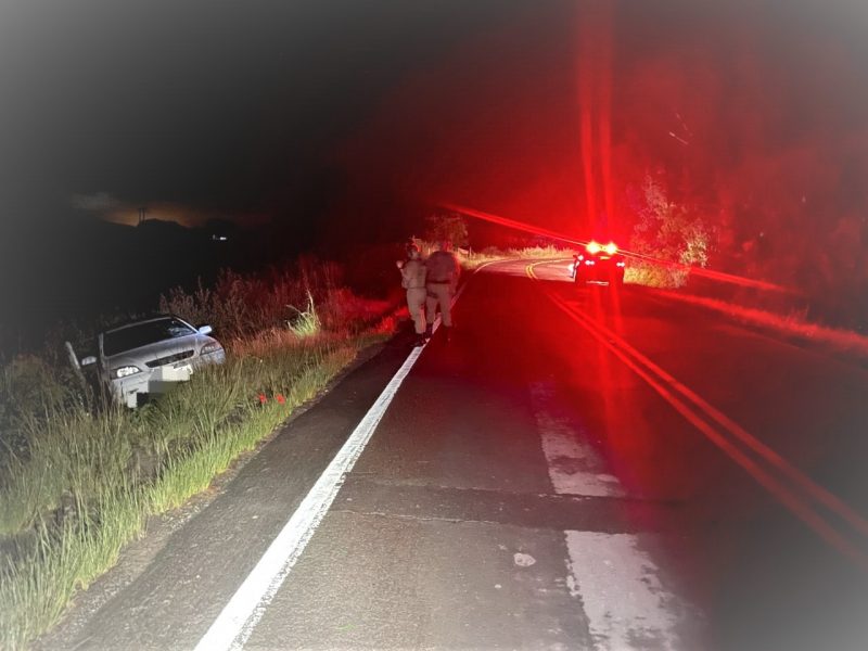 O acidente ocorreu em Urubici, na Serra catarinense, na rodovia SC-110, no km 371. – Foto: PMRv/Divulga&ccedil;&atilde;o/ND