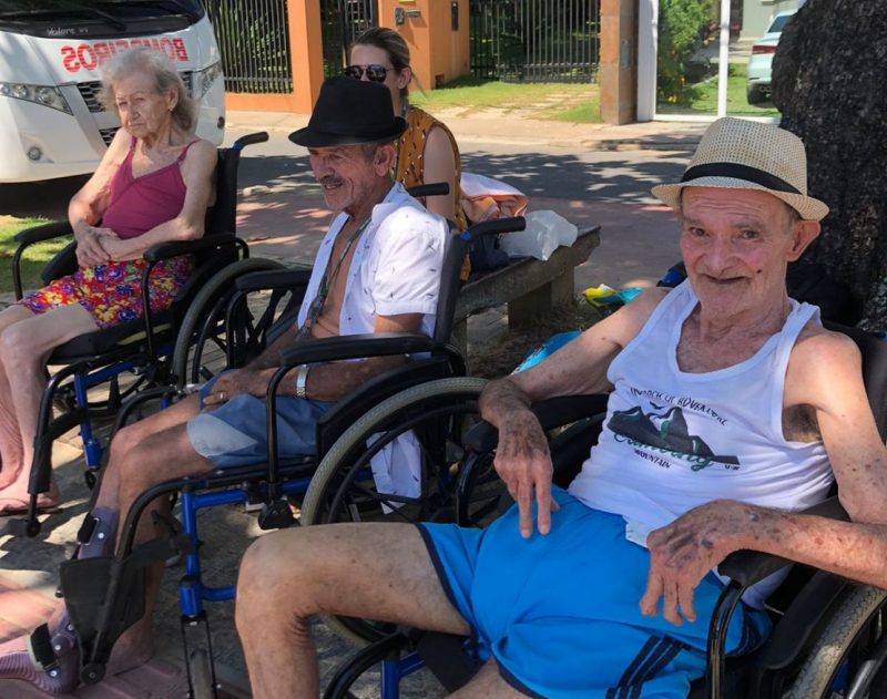 Projeto realizou a&ccedil;&atilde;o em parceria com o Asilo Dom Bosco – Foto: CBMSC/Reprodu&ccedil;&atilde;o/ND