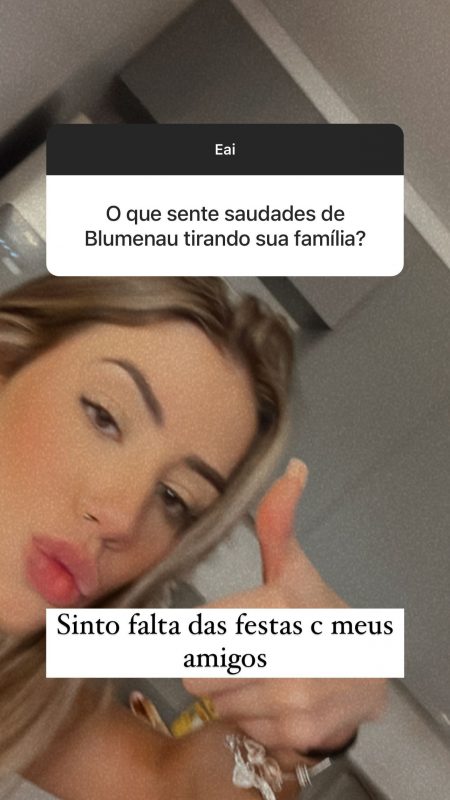 Influenciadora falou sobre a cidade natal: Blumenau, no Vale do Itaja&iacute; – Foto: Reprodu&ccedil;&atilde;o/@marialdgg/ND