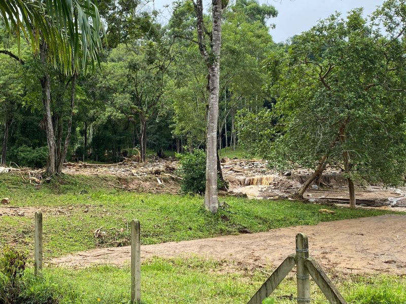 Casa onde fam&iacute;lia morava foi arrastada pela lama e desapareceu em Rodeio – Foto: Mois&eacute;s Stuker/NDTV