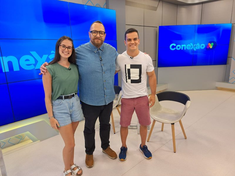 Conex&atilde;o ND: os ginastas Caio Souza e Beatriz Linhares s&atilde;o os convidados desta quinta-feira (12) do Conex&atilde;o ND apresentado por Marcelo Cabral – Foto: divulga&ccedil;&atilde;o