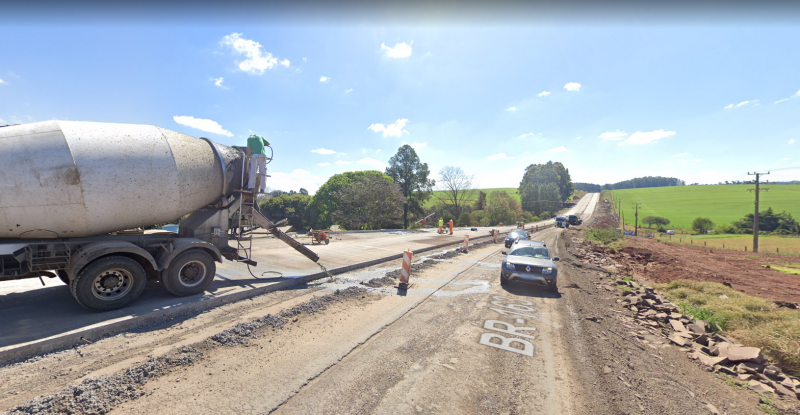 Sistema Pare e Siga deve durar cerca de 7 dias no trecho que liga S&atilde;o Jos&eacute; do Cedro e Guaruj&aacute; do Sul – Foto: Google Street View/Divulga&ccedil;&atilde;o/ND
