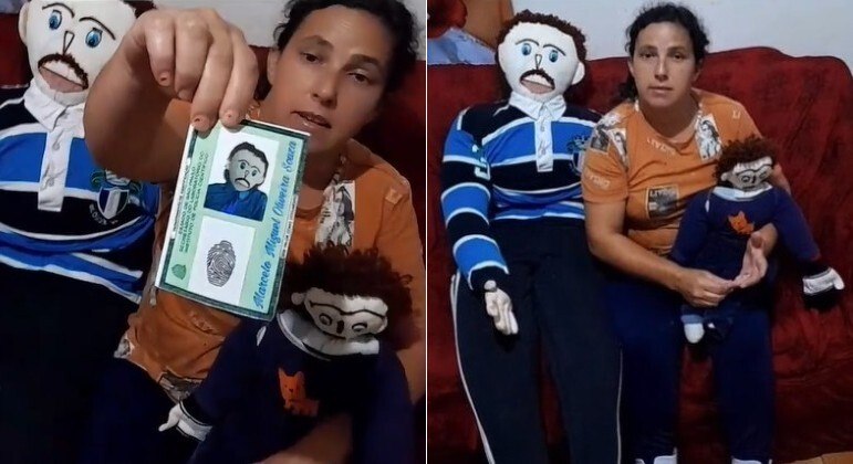 Meirivone grava v&iacute;deos onde afirma que os bonecos s&atilde;o reais – Foto: Internet/Reprodu&ccedil;&atilde;o/ND
