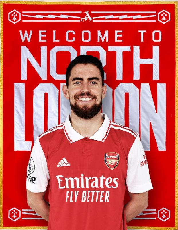 Jorginho foi anunciado no Arsenal, de Mikel Arteta – Foto: Arsenal FC/Divulga&ccedil;&atilde;o/ND