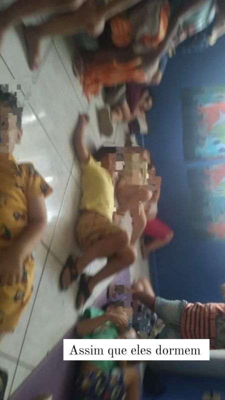 Crianças dormiam no chão – Foto: Arquivo Pessoal/Divulgação/ND