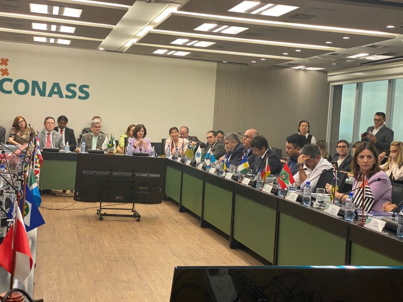 Minister of Health at a meeting with secretaries from across the country to discuss actions to strengthen SUS — Photo: Photo: Danila Bernardes/ND