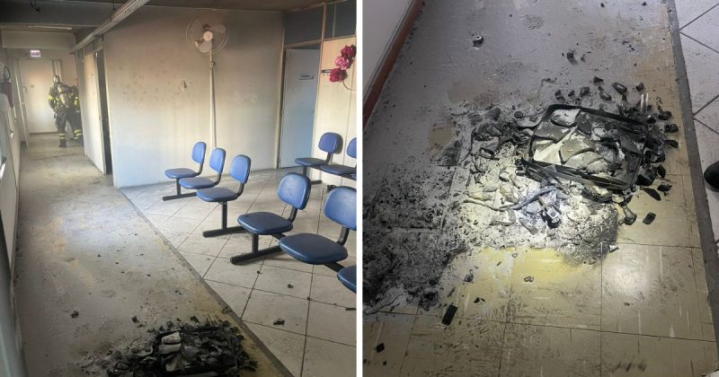 Pr&eacute;dio da Unidade B&aacute;sica de Sa&uacute;de foi interditado – Foto: Corpo de Bombeiros/Divulga&ccedil;&atilde;o