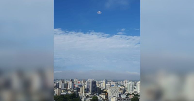 Registro flagra objeto misterioso em c&eacute;u de Crici&uacute;ma e perito desvenda caso – Foto: Divulga&ccedil;&atilde;o/ND