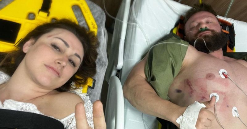 Casal de turistas que sofreu acidente de bal&atilde;o em SC – Foto: Internet/Reprodu&ccedil;&atilde;o/ND