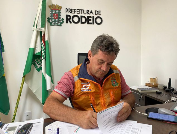 Prefeito de Rodeio decreta estado de calamidade p&uacute;blica ap&oacute;s estragos da chuva – Foto: Divulga&ccedil;&atilde;o/Redes Sociais/Reprodu&ccedil;&atilde;o/ND