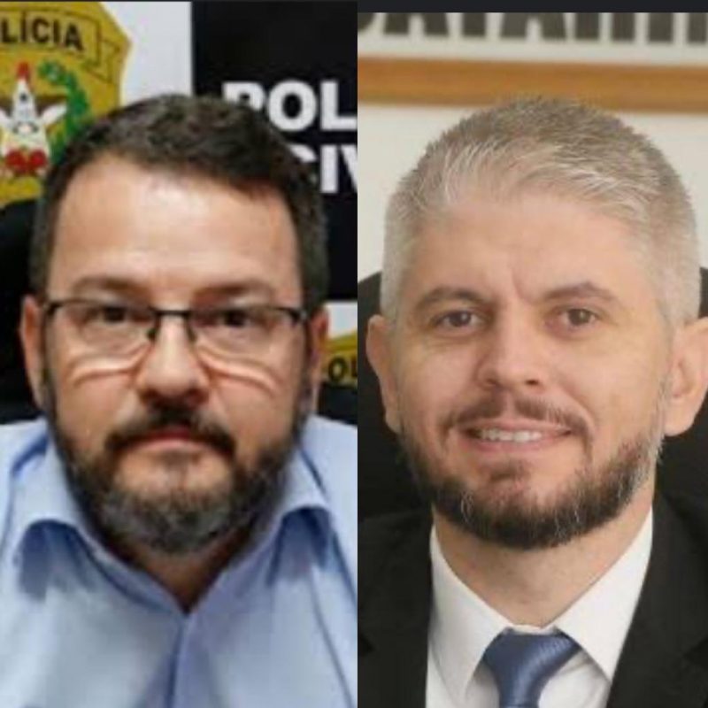 Delegado Rodrigo Marchetti comanda a Delegacia Regional e delegado Eg&iacute;dio Ferrari foi eleito deputado estadual – Foto: Reprodu&ccedil;&atilde;o/ND