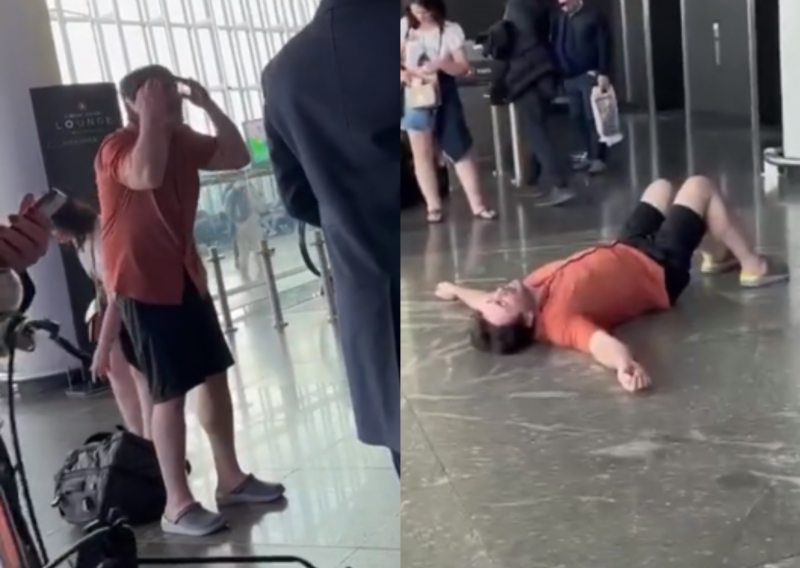 Homem se desespera ao perceber que companhia a&eacute;rea perdeu seus c&atilde;es – Foto: @oyzar_/TikTok/Reprodu&ccedil;&atilde;o/ND