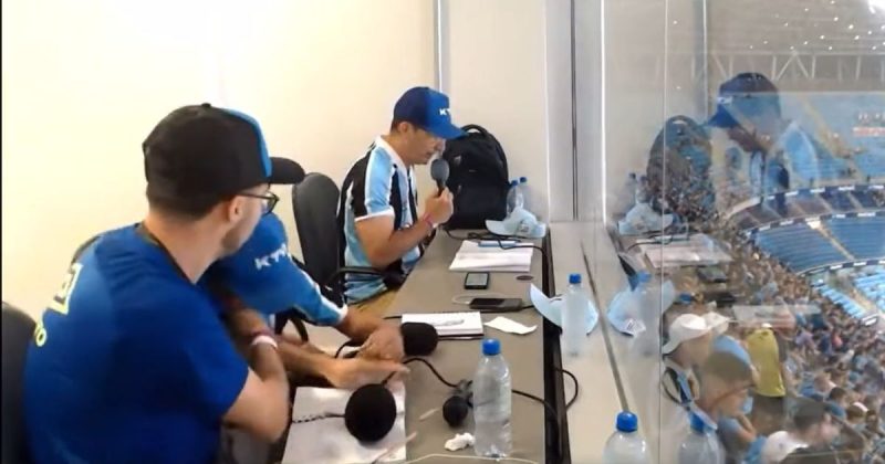 Comentarista passa mal e desmaia ao vivo durante transmissão de jogo do Grêmio