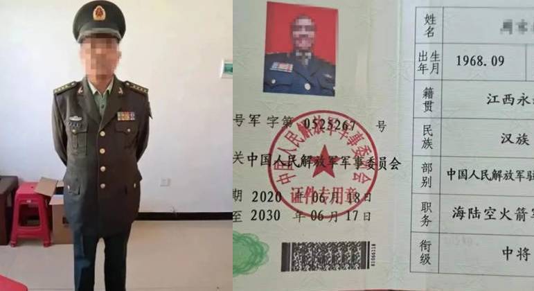 Homem &eacute; preso ap&oacute;s fingir ser militar na China – Foto: REPRODU&Ccedil;&Atilde;O/ODDITY CENTRAL/ND