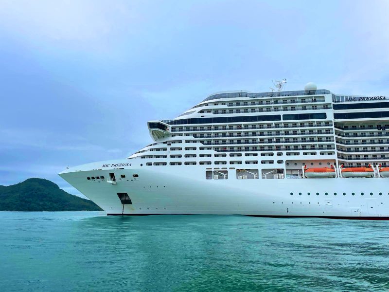 Navio vem de Santos (SP) e atracou em Balne&aacute;rio Cambori&uacute; na manh&atilde; desta ter&ccedil;a-feira (17) – Foto: Ederson Senna/Divulga&ccedil;&atilde;o/ND