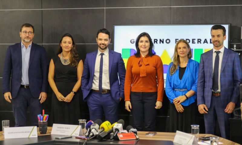 A ministra do Planejamento e Or&ccedil;amento, Simone Tebet, durante o an&uacute;ncio do grupo de secret&aacute;rios da pasta &mdash; Foto: Fabio Rodrigues Pozzebom/Ag&ecirc;ncia Brasil/Divulga&ccedil;&atilde;o/ND